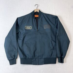 Y2K Red Kap Quilted Lined Zip Bomber Work Jacket L Vtg Green Outdoors Mechanic